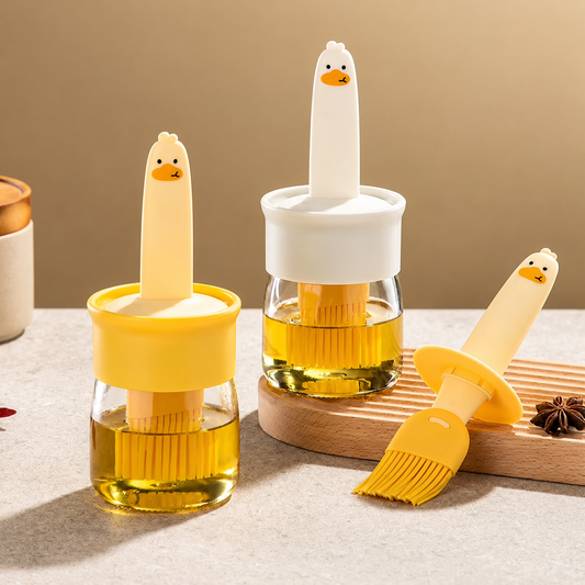 Oil Dispenser Bottle With Silicone Basting Brush 2 in 1