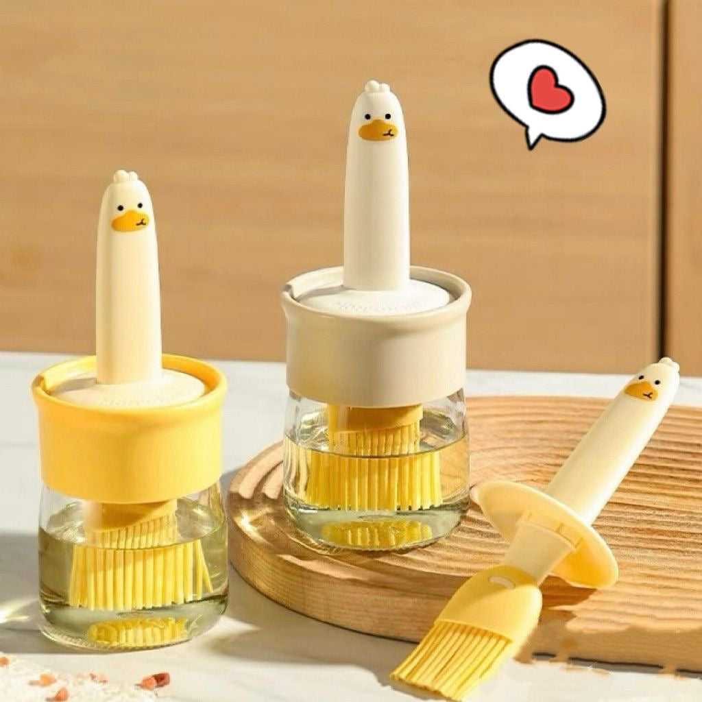 Oil Dispenser Bottle With Silicone Basting Brush 2 in 1