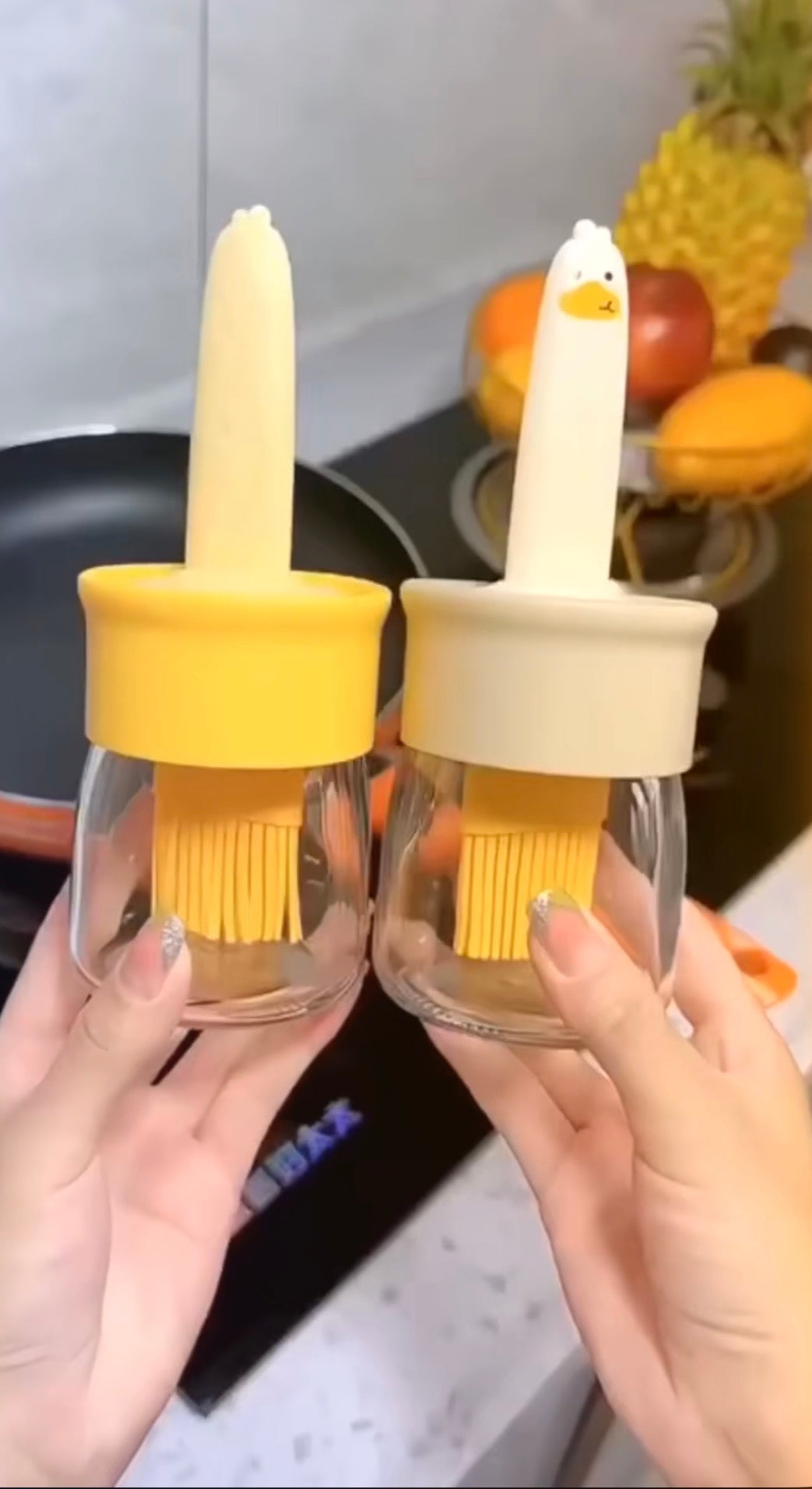 Oil Dispenser Bottle With Silicone Basting Brush 2 in 1